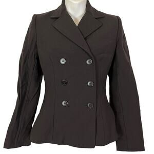 Dolce & Gabbana Womens Brown Wool Steampunk Whimsigoth Suit Jacket Blazer 40 / 4